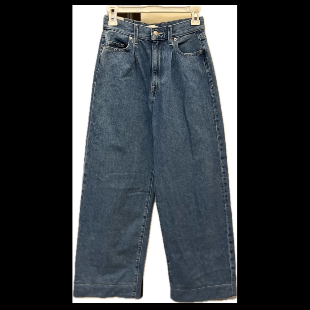 ARITZIA WILFRED wide leg jeans in dark wash blue